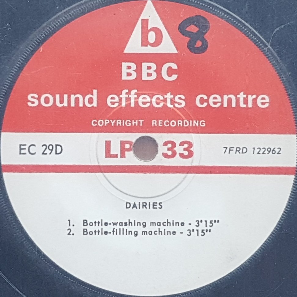 EC 29D Dairies Not registered from the BBC records and Tapes library Label